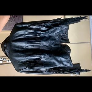 Ladies faux leather fright Moto jacket